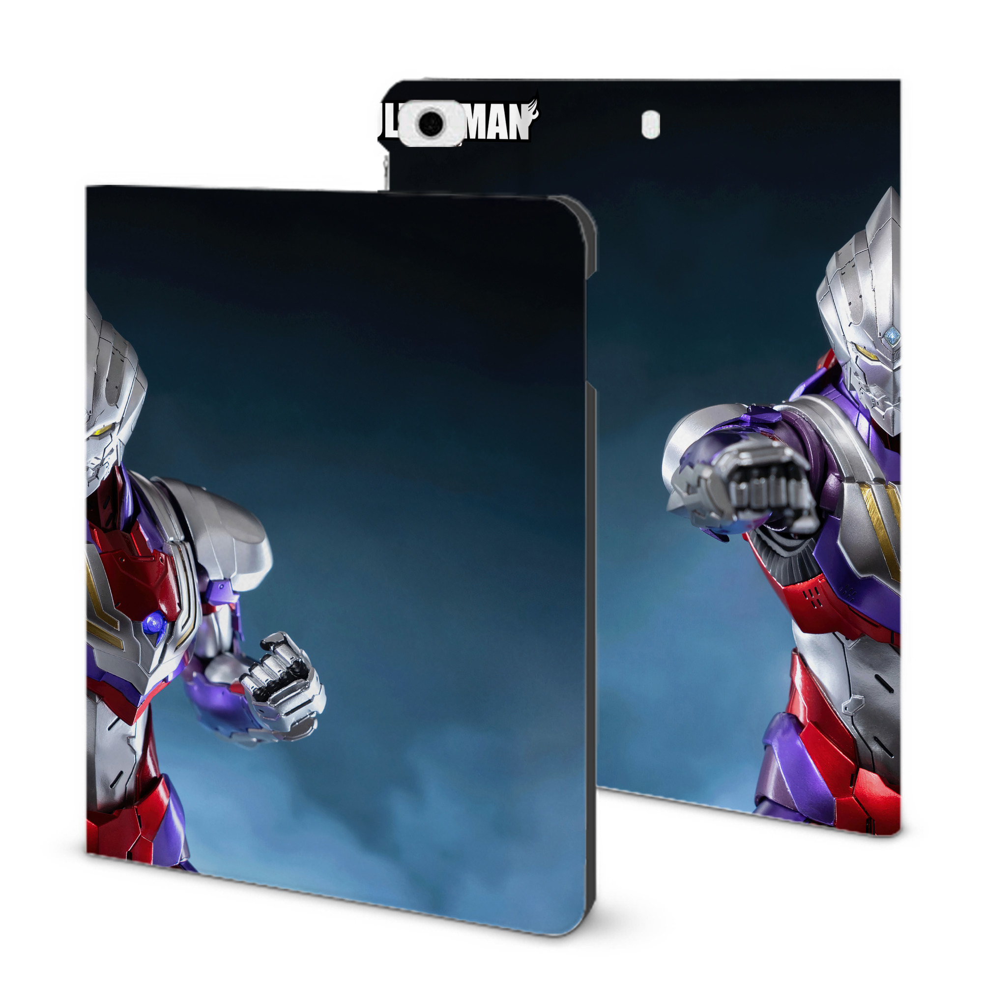 （画像用） ウルトラマン Ultraman IPad ケース ブック型 PUレザー TPU 耐衝撃 軽量 薄型 ペン収納なし 全面保護 IPad 各モデル対応